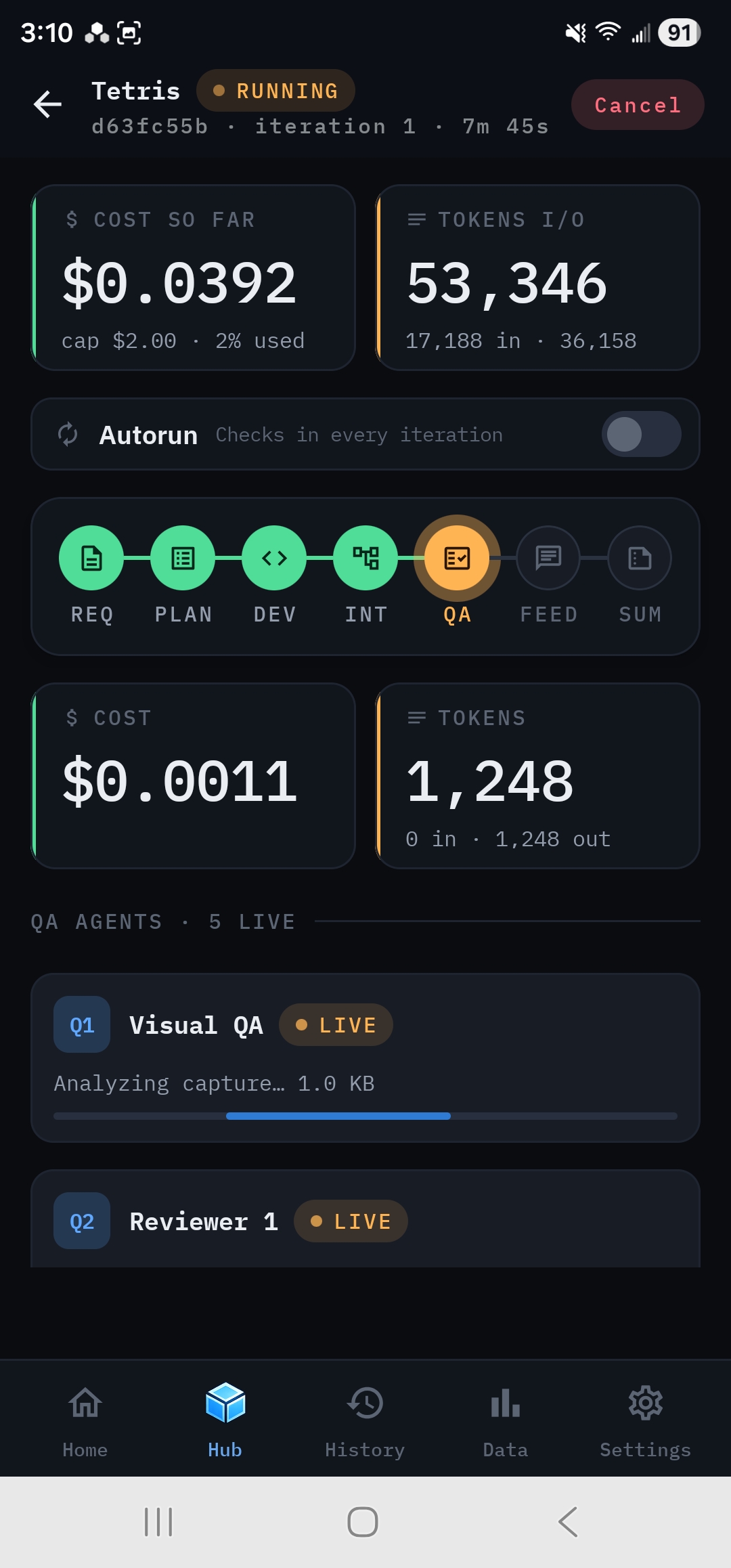 Live run